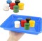 5 Pack Multicolor Plastic Art Trays - Activity Tray Crafts Organizer Tray Serving Tray for School Home Art and Crafts, DIY Projects, Painting, Beads, Organizing Supply, 5 Color